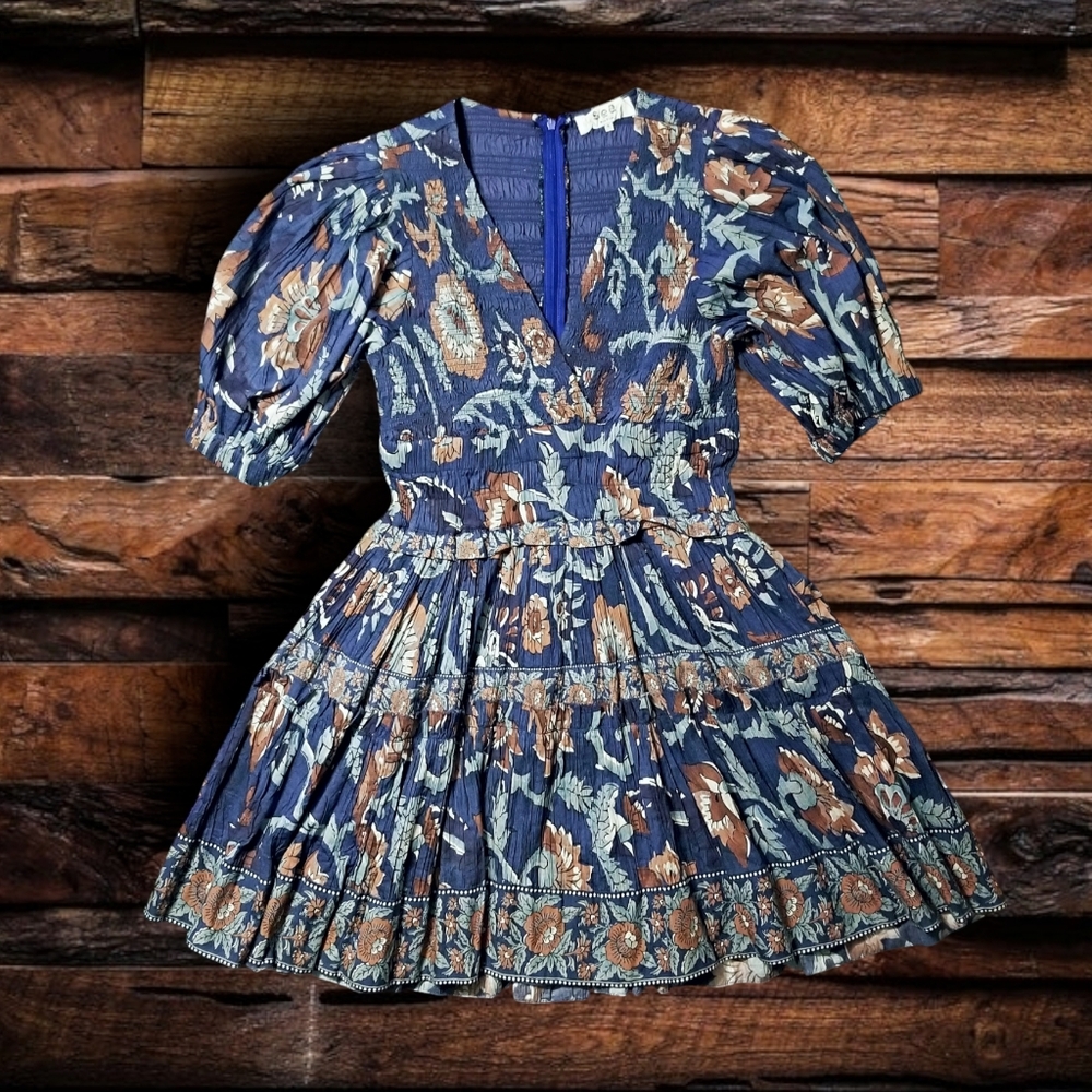 SEA NEW YORK 100% COTTON FLORAL PRINT RORY DRESS- WOMEN'S SIZE SMALL